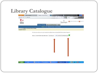 Library Catalogue
 