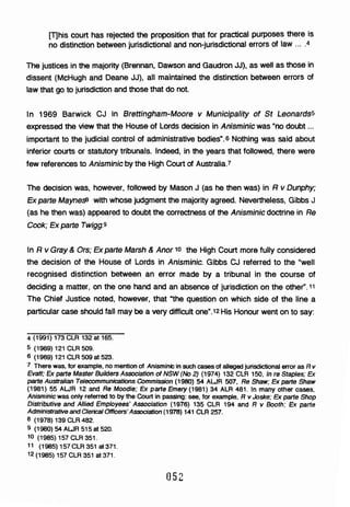 DOCTRINE OF EXTENDED JURISDICTIONAL ERROR IN AUSTRALIA: MASTER OF LAWS (LLM) THESIS Slide 68