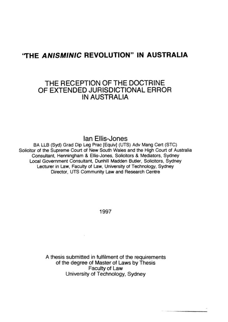 Law master thesis