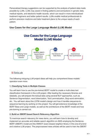 LLM Use Cases and Applications.pdf overview | PDF