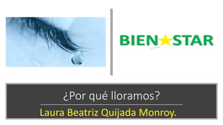 ¿Por qué lloramos?
Laura Beatriz Quijada Monroy.
 