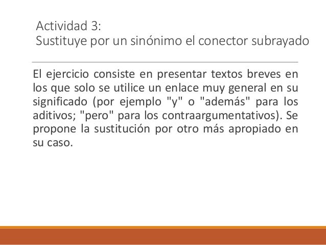 Los conectores textuales