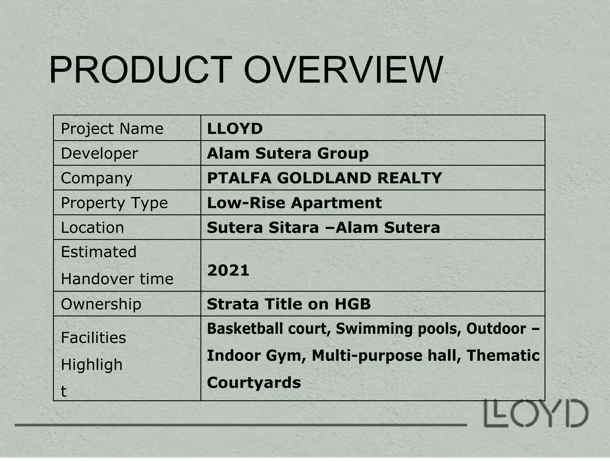 e-brosur Apartemen Lloyd Alam Sutera | PDF