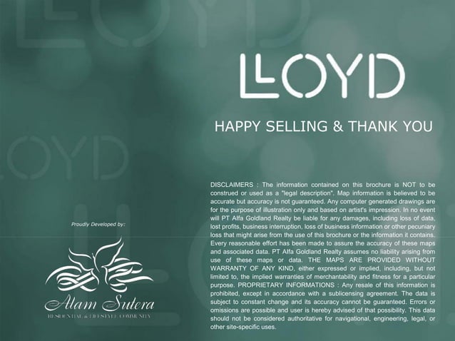 e-brosur Apartemen Lloyd Alam Sutera | PPT