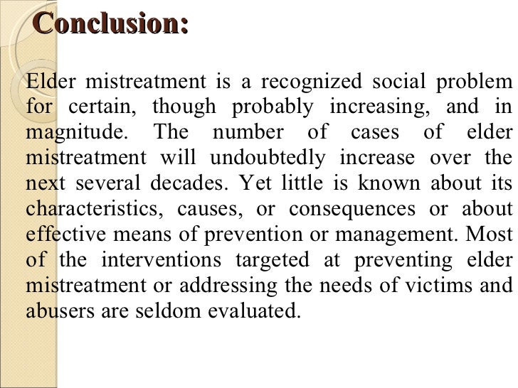 Elder abuse essay