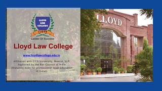 Top Law College in Delhi NCR and Noida - BALLB and LLB | PPTX
