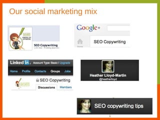 Our social marketing mix
 