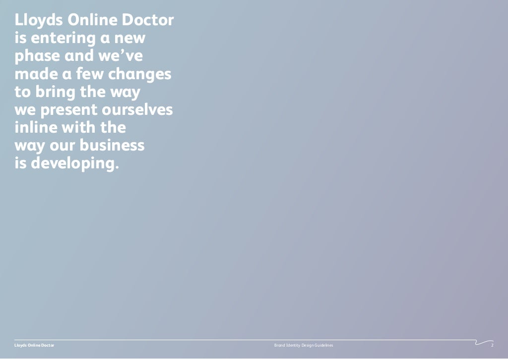 Lloyds Online Doctor Ireland Brand Guidelines August 2013