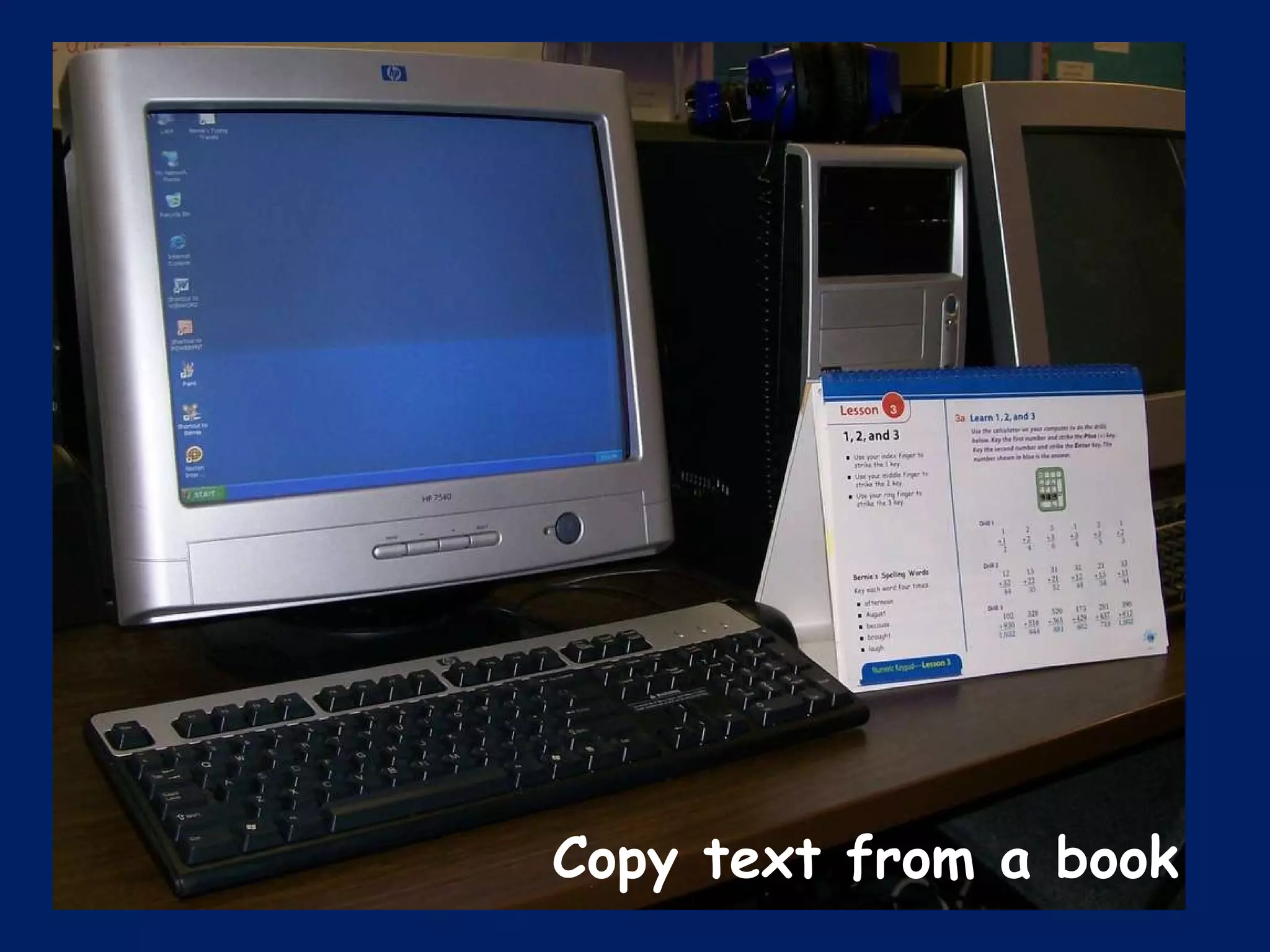 Copy text from a book 