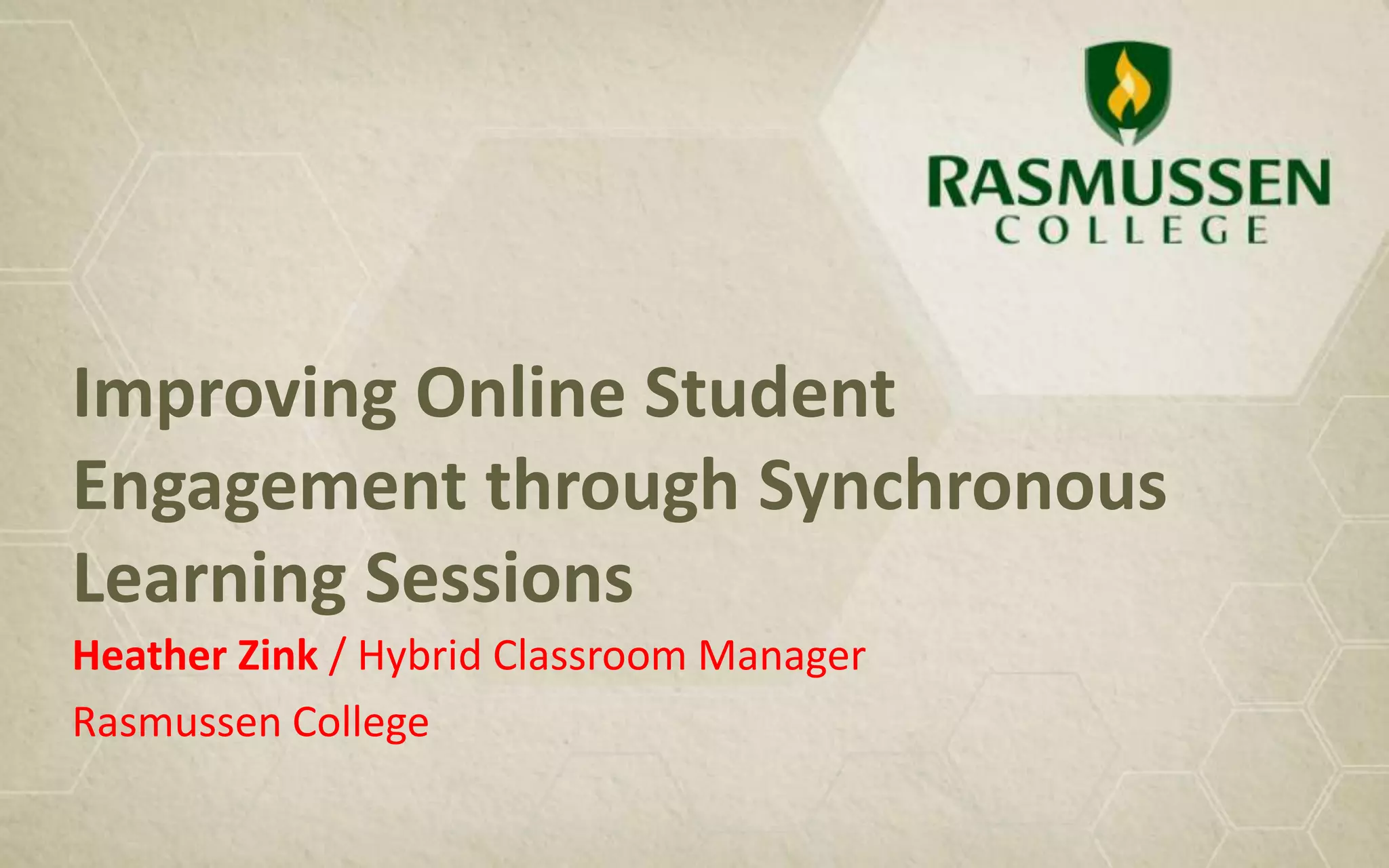 Improving Online Student Engagement through Synchronous Learning ...