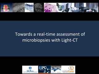 Towards a real-time assessment of microbiopsies with Light-CT 