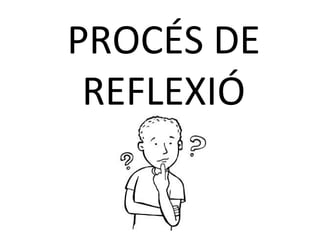 PROCÉS DE
REFLEXIÓ
 