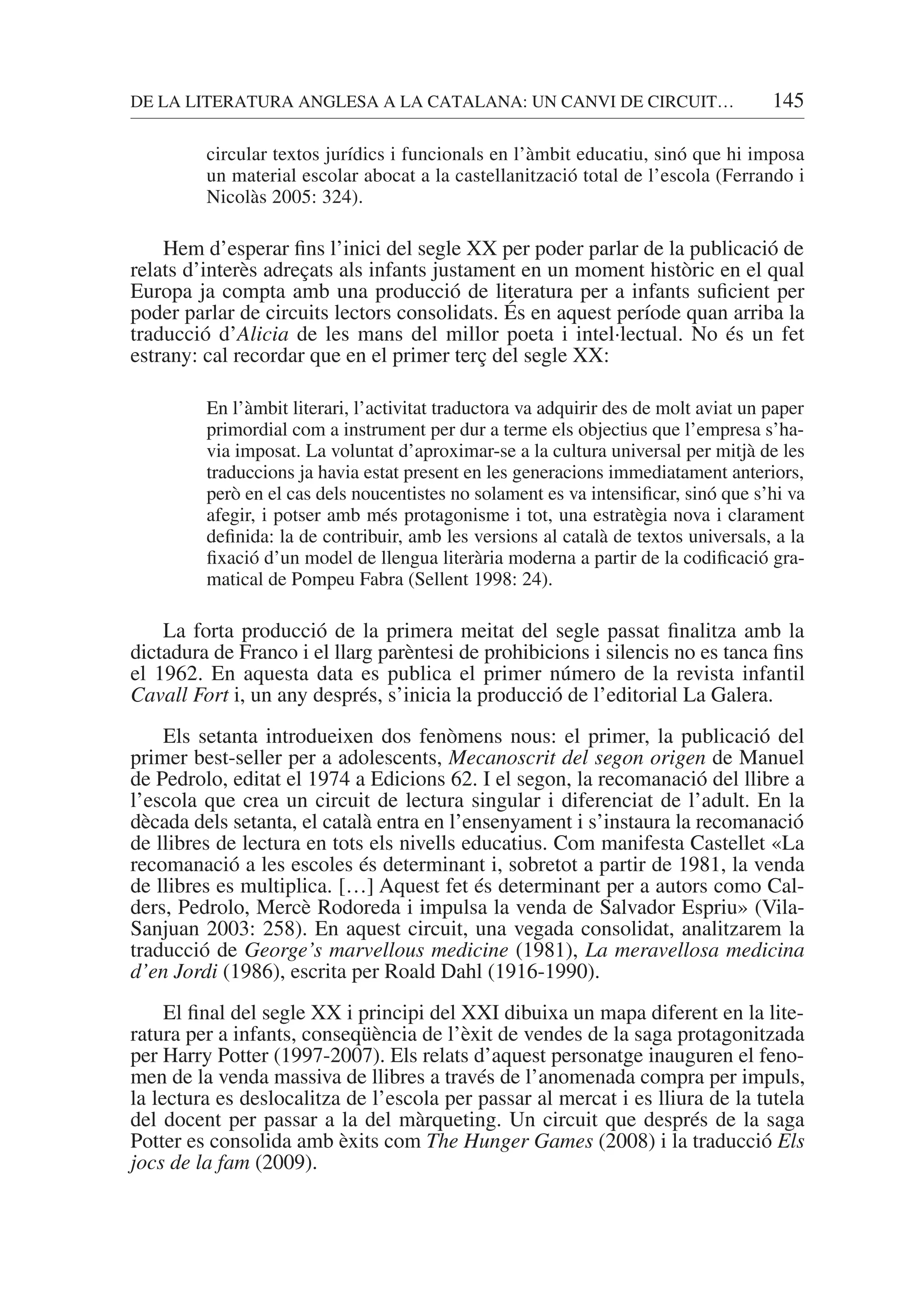 Lluch 2013 de la literatura anglesa a la catalana un canvi de circuit ...