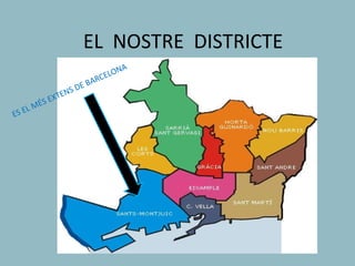 EL NOSTRE DISTRICTE
                                           A
                                       LON
                            B   A   RCE
                       S DE
                X   TEN
         ÉS E
ES   EL M
 