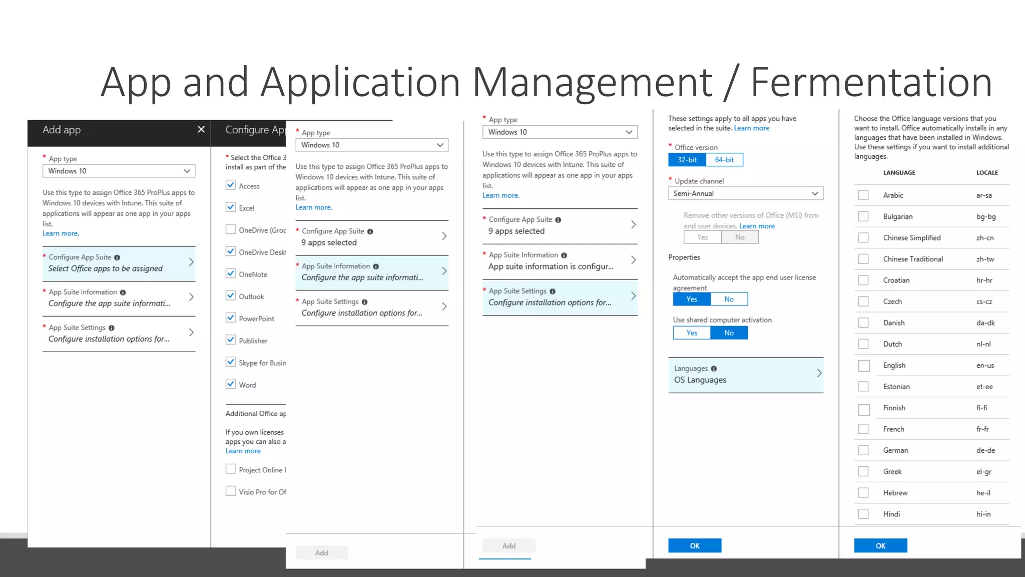 App and Application Management / Fermentation
 