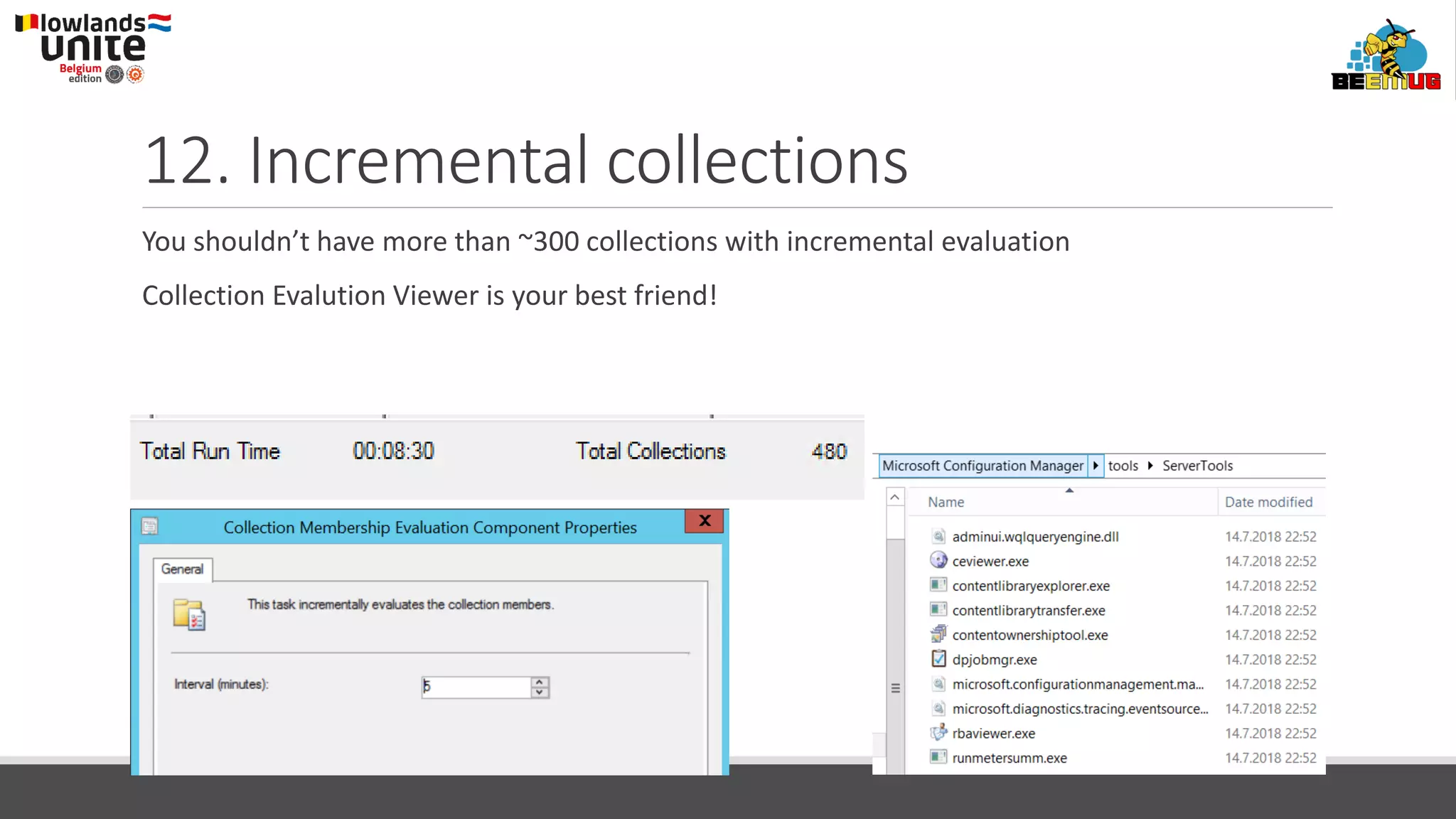 12. Incremental collections
You shouldn’t have more than ~300 collections with incremental evaluation
Collection Evalution Viewer is your best friend!
 