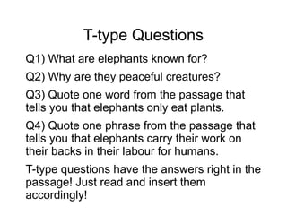 LL Upper Pri C - Compre Question Types | ODP