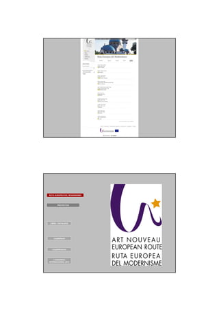 RUTA EUROPEA DEL MODERNISMO




       PROYECTOS




LIBRO - CATALOGO




   coupDefouet




  coupDefouet.eu




    I CONGRESO
INTERNACIONAL 2012
 