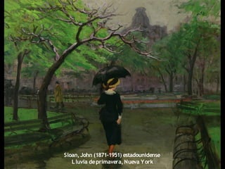 Sloan,John (1871-1951) estadounidense
Lluvia deprimavera,Nueva York
 
