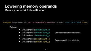 Handling inline assembly in Clang and LLVM | PPT
