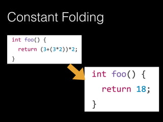 Constant Folding
 