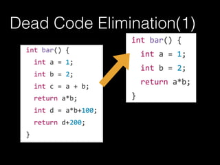 Dead Code Elimination(1)
 