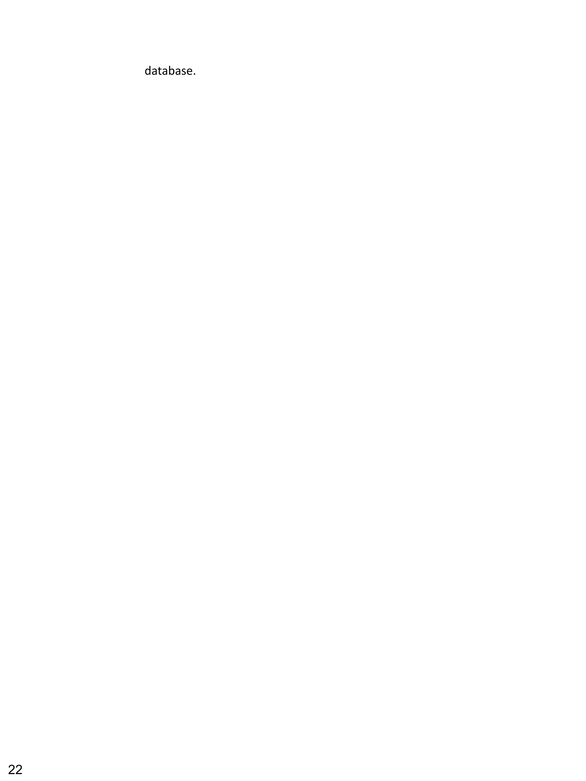 database. 
22 
 