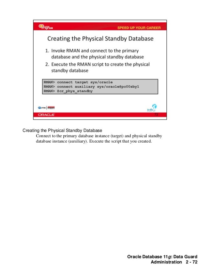 standby database rman how using to backup Z Guard Data A Oracle to