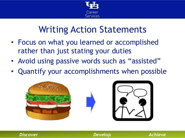 resume action statements