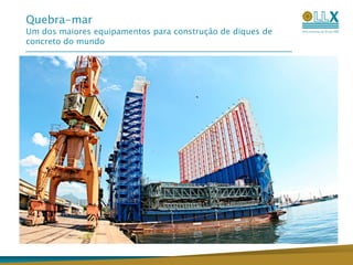 LLX: Novas Soluções para a Logística BrasileiraExpandindo a capacidadeparanavioscapesize e alémRio AmazonasItaquíFortalezaManausSuapéSalvadorVitóriaSantosParanaguáSão Francisco do SulRio de JaneiroRio Grande80% da populaçãobrasileira vive a 200 km da costaSomente 7% dos portos brasileiros são capacitados para receber navios capesize*.