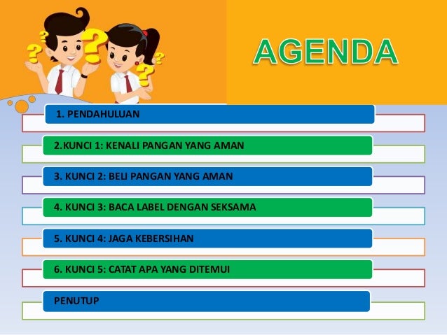 5 kunci keamanan pangan anak sekolah (PJAS)