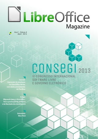 LibreOffice Magazine | Abril 2013 1
 