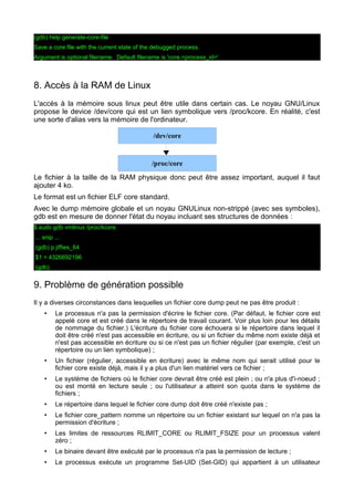 utilisation des core dump sous linux | PDF