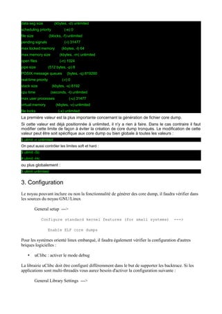 utilisation des core dump sous linux | ODT
