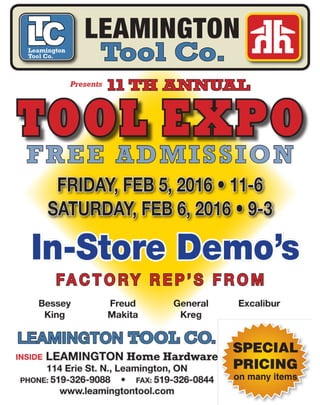 Leamington Tool 2016 Tool Expo