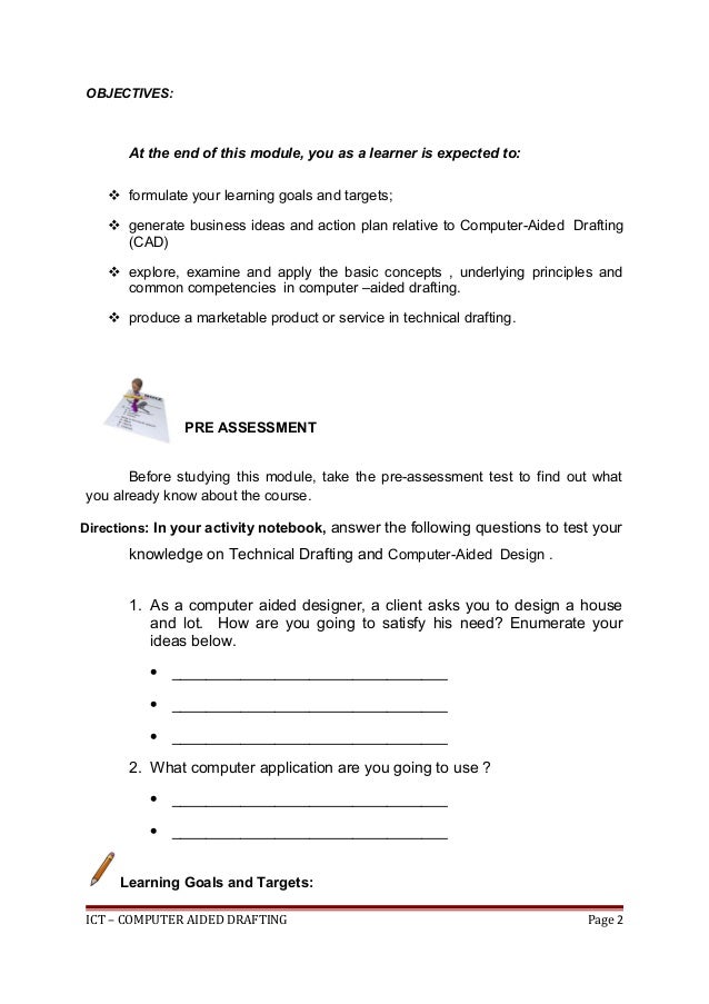 technical drafting learning module
