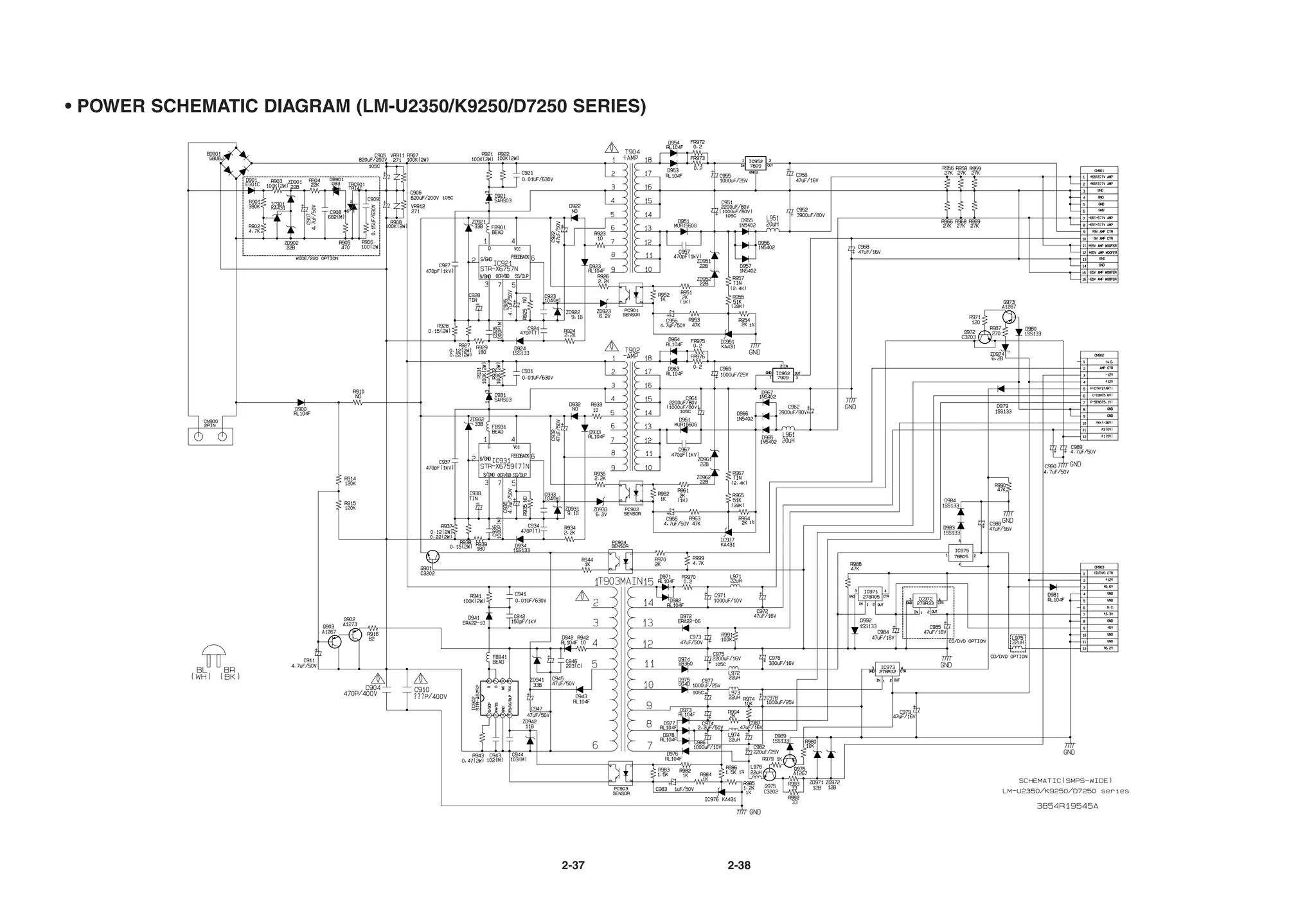 • POWER SCHEMATIC DIAGRAM (LM-U2350/K9250/D7250 SERIES)




                                               2-37       2-38
 