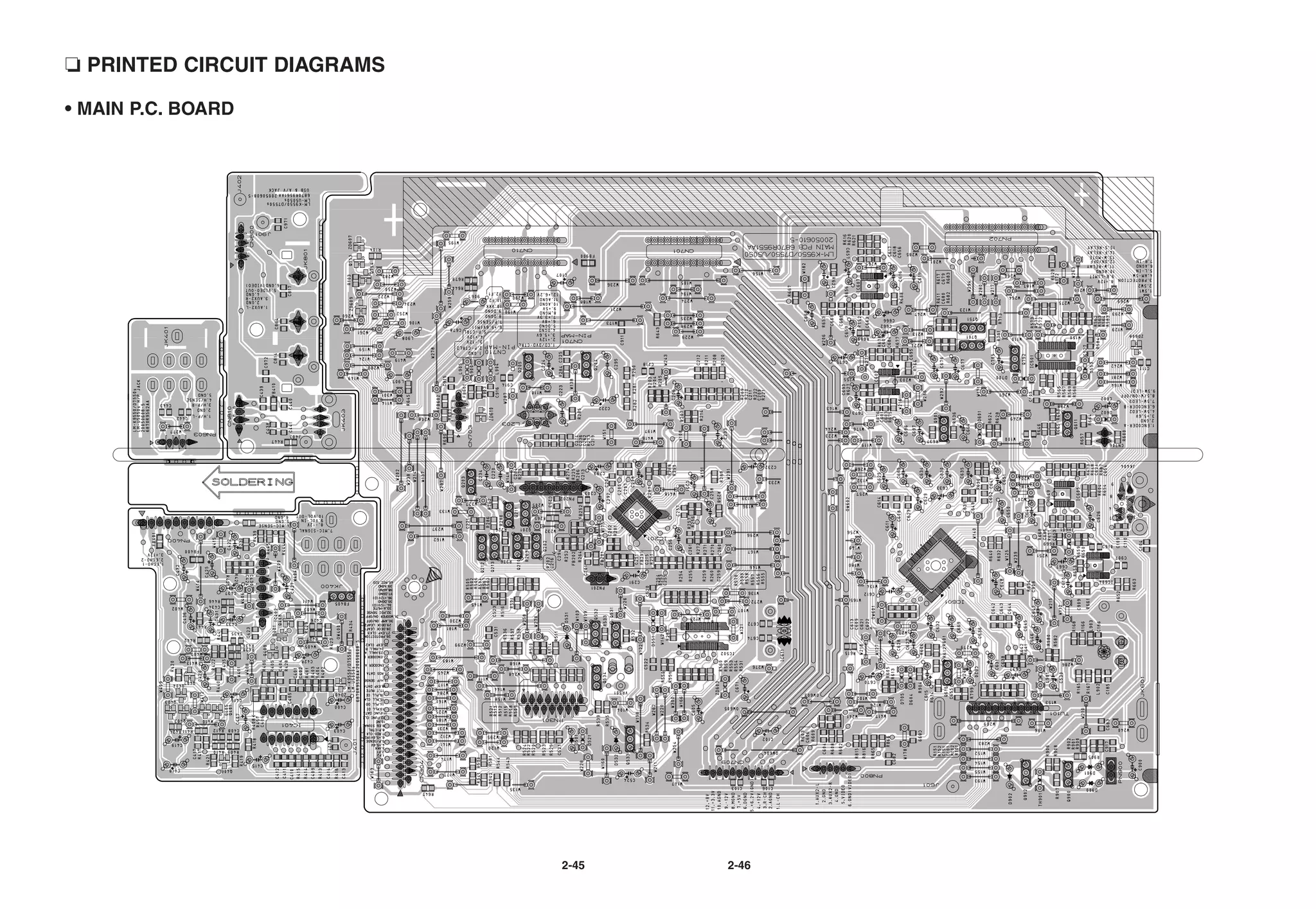 ❏ PRINTED CIRCUIT DIAGRAMS

• MAIN P.C. BOARD




                             2-45   2-46
 
