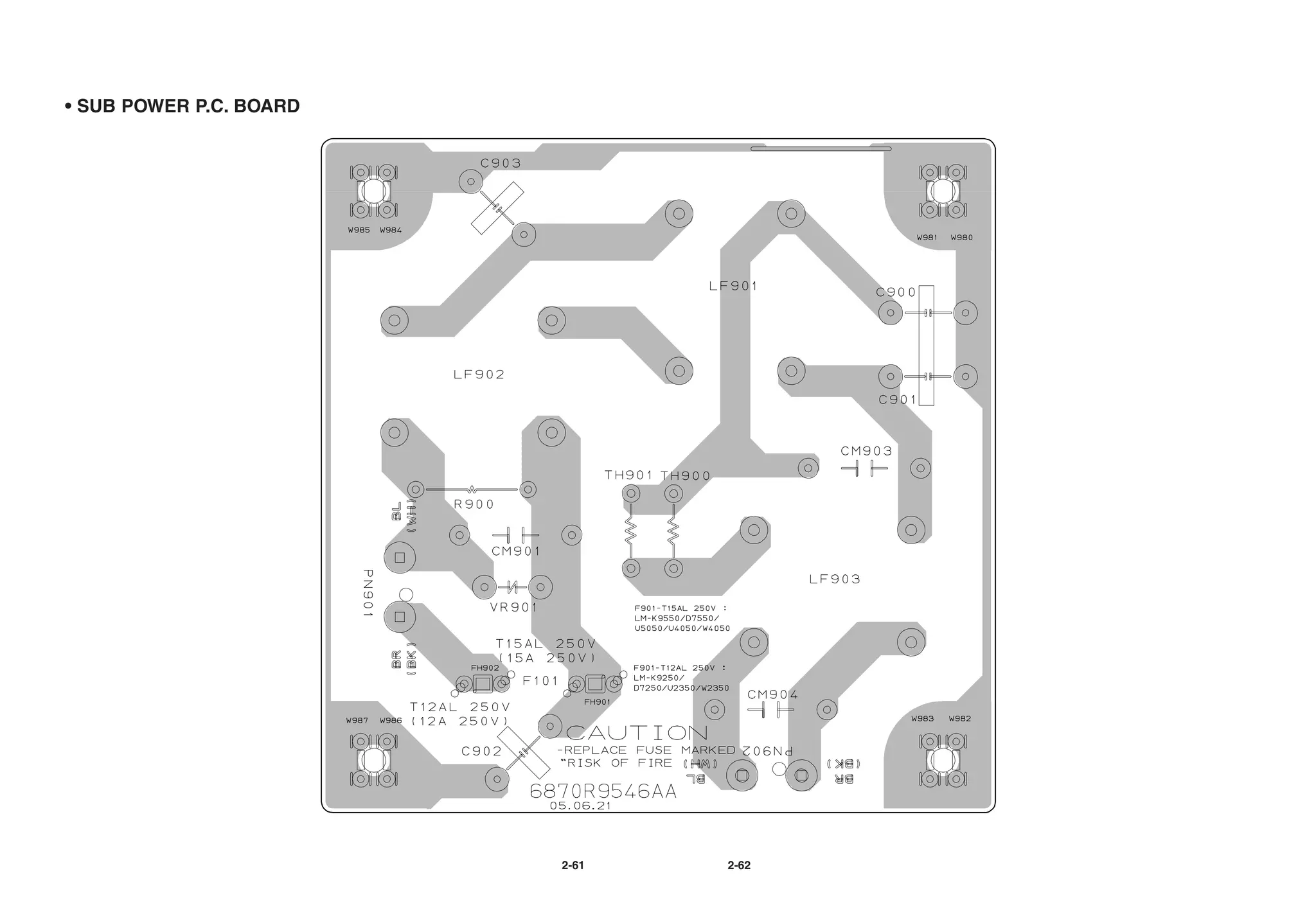 • SUB POWER P.C. BOARD




                         2-61   2-62
 