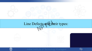Line Defects and their types:
NPTEL
 