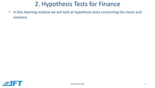 Comprehensive Guide to Hypothesis Testing in Finance: Methods and ...