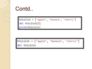 LM 28 - List (Operations, Slice, Methods).pptx