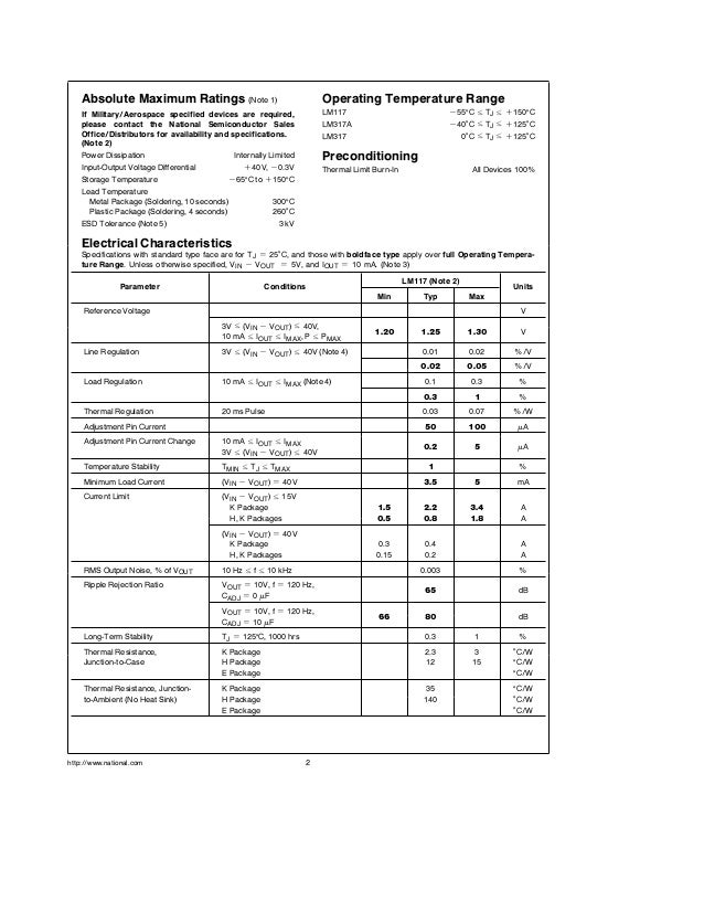 lm317 adjustable regulator datasheet lm317k data sheet