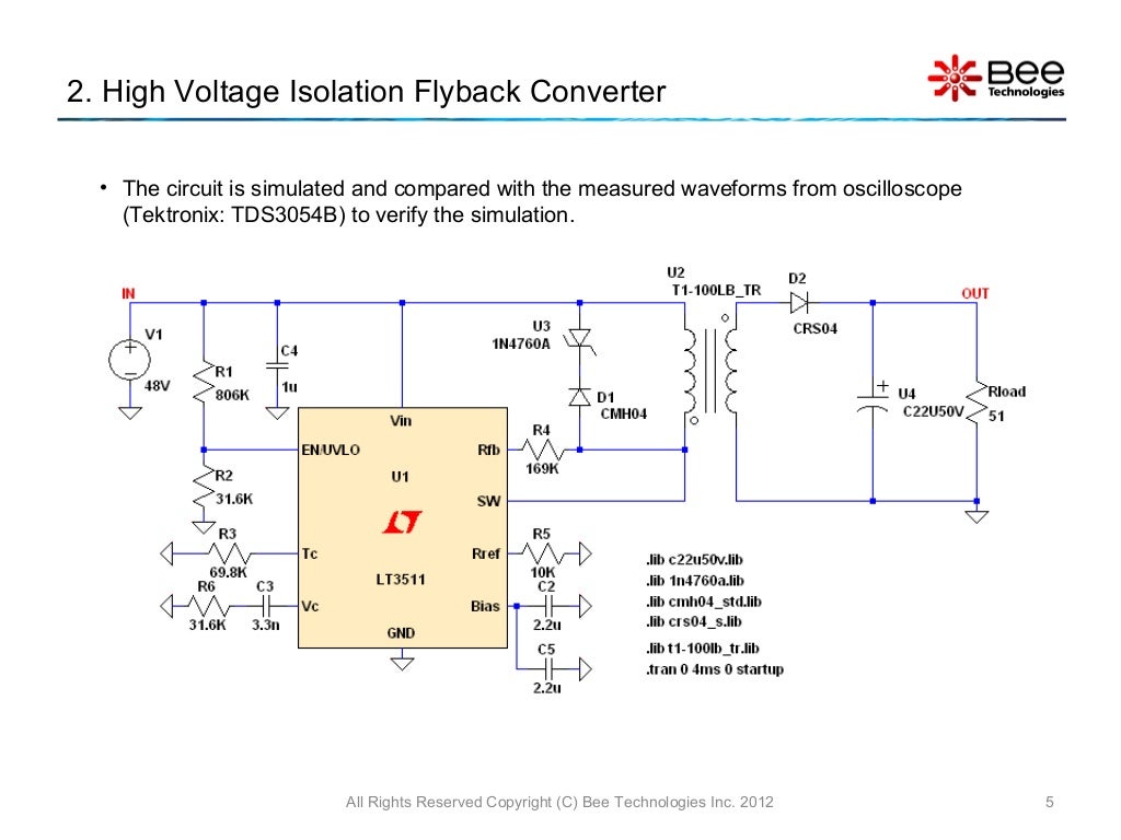 High Voltage Isolation Flyback Converter using LTspice