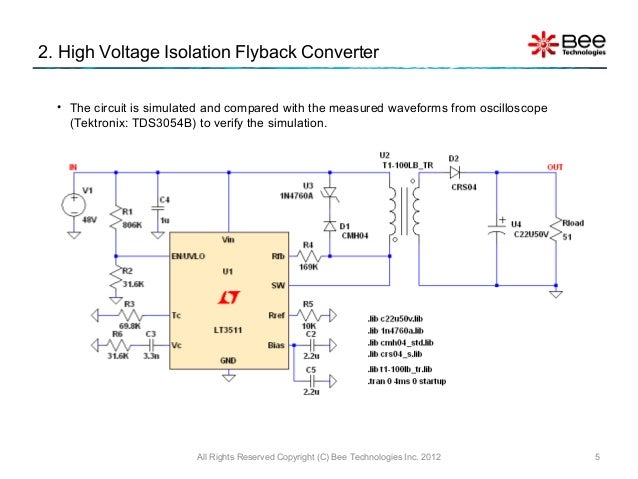 High Voltage Isolation Flyback Converter Using Ltspice