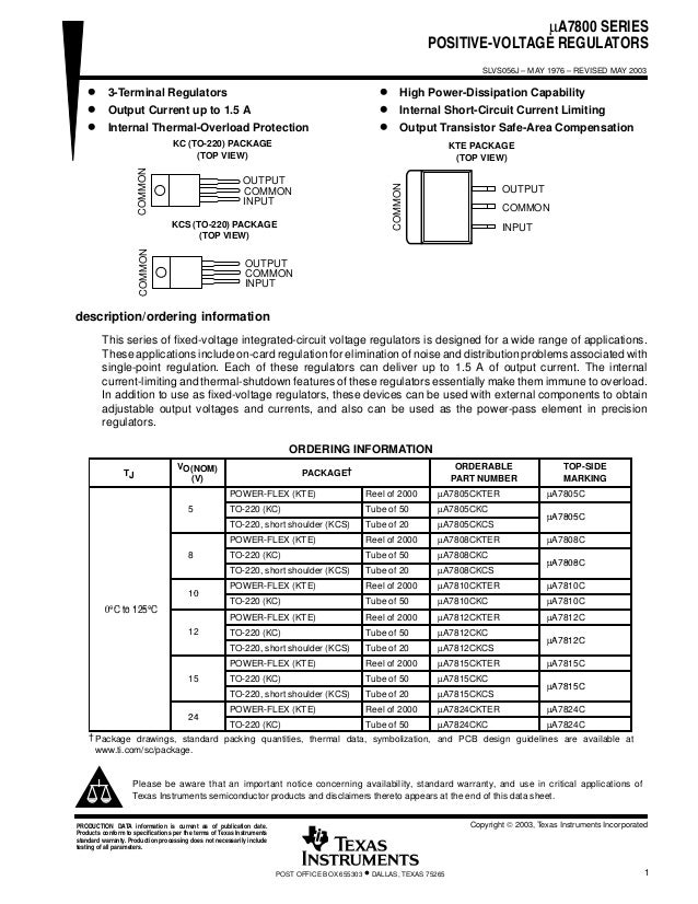 7805 diode Lm7805