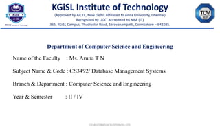 LM7_ Embedded Sql and Dynamic SQL in dbms | PPT