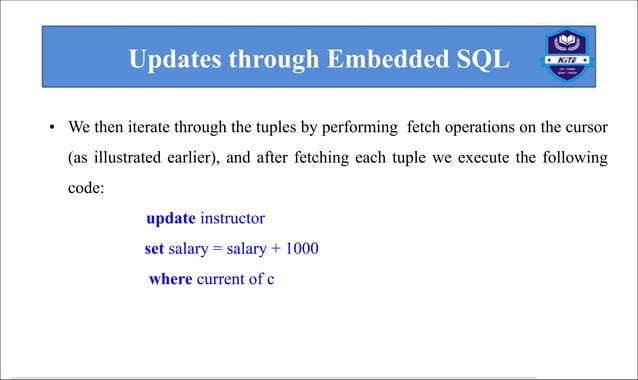LM7_ Embedded Sql and Dynamic SQL in dbms | PPT