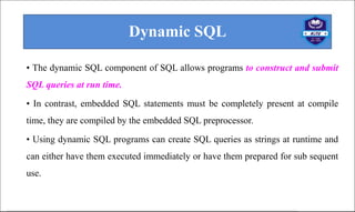 LM7_ Embedded Sql and Dynamic SQL in dbms | PPT