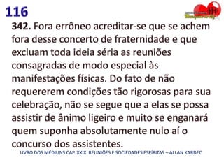 LIVRO DOS MÉDIUNS CAP. XXIX REUNIÕES E SOCIEDADES ESPÍRITAS – ALLAN KARDEC
 